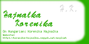 hajnalka korenika business card